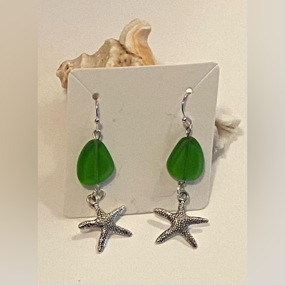 NEW cultured sea glass earrings